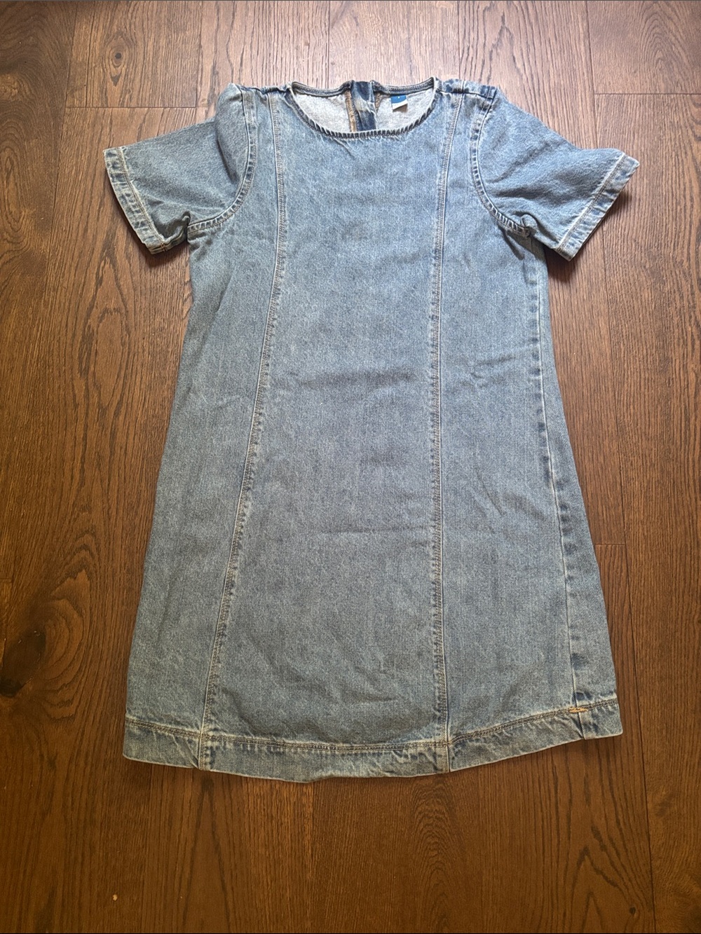 Old Navy Light Blue Denim Short-Sleeve Girls' Dress